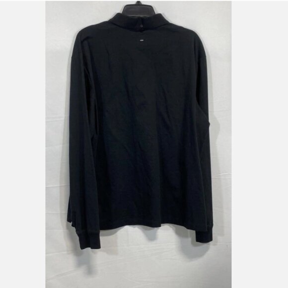 Rag & Bone Men's Black Embroidered Dagger Long Sleeve Polo Shirt XXL EUC - Picture 2 of 5